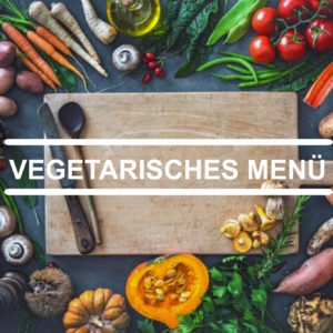 KW13 – Menü Vegetarisch – Spaghetti an Knoblauch- Kapernrahmsauce mit Gemüse Brunoise verfeinert